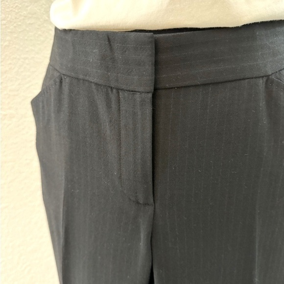 Elie Tahari Black w/Stripes Wool Boot Leg Dress Pants Size 6 - Picture 8 of 10